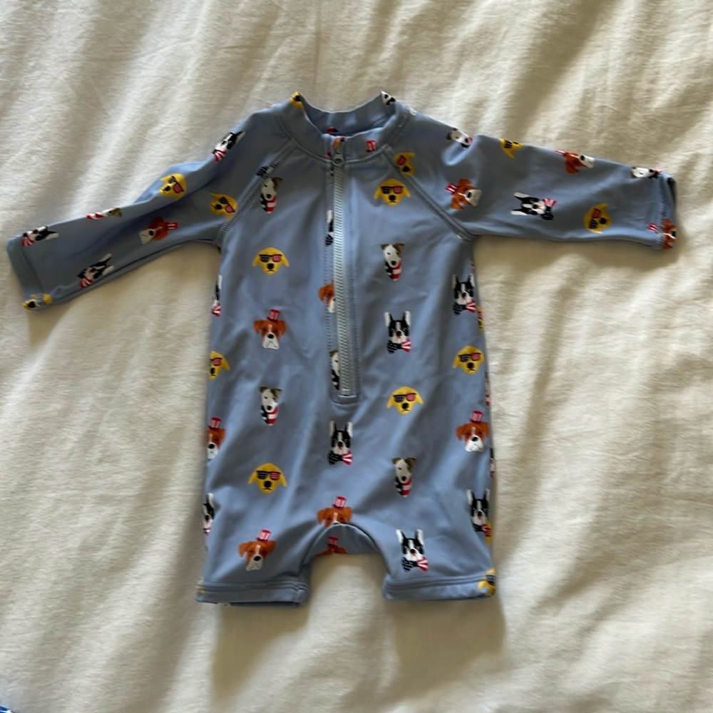 Janie and Jack one piece rash guard 3-6 months